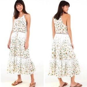 FARM Rio White Floral Maxi Dress